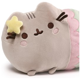 GUND Pusheen Mermaid Plush, Stuffed Animal for Ages 8 and Up, Green/Pink, 12”