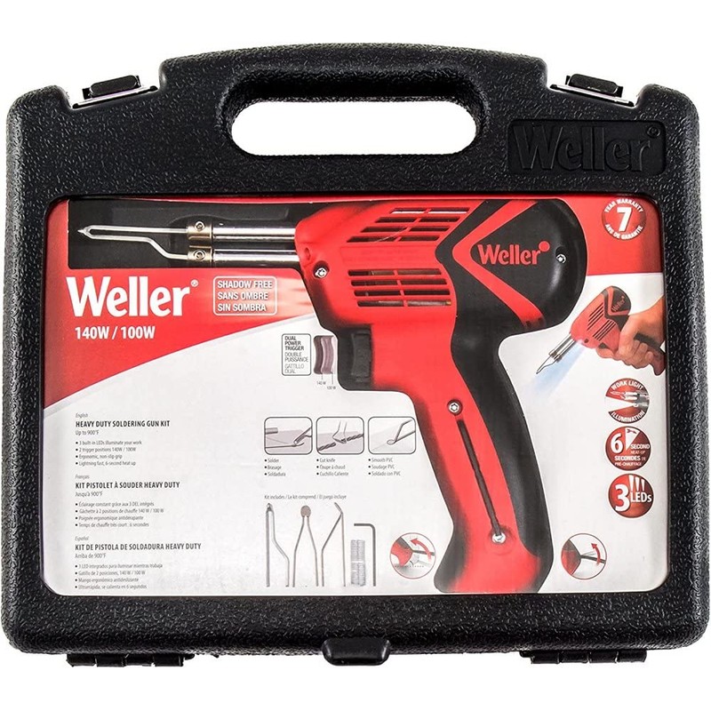 Weller 9400PKS 120V Dual Heat 140/100W Universal Soldering Gun Kit
