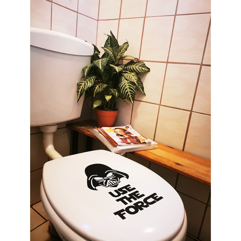 Sticker for Toilet Lid Inside - Use The Force -