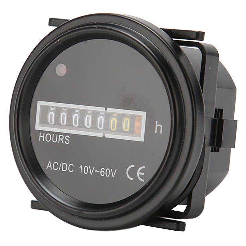 Boat Hour Meter 2.4in Diameter Maximum 99999.99H High Accuracy Mechanical