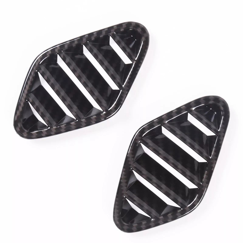 Ynei ABS Carbon Fiber Dashboard Air Vent Cover Trim Fits