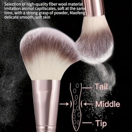 HGHDBT Juego de 55 brochas de maquillaje marrón, kit de maquillaje profesional, juego de herramientas de maquillaje multifuncional con estuche, acceso