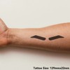'Angry Eyebrows' Temporary Tattoo - Water Resistant, Skin-Safe, Non-Toxic Transfer