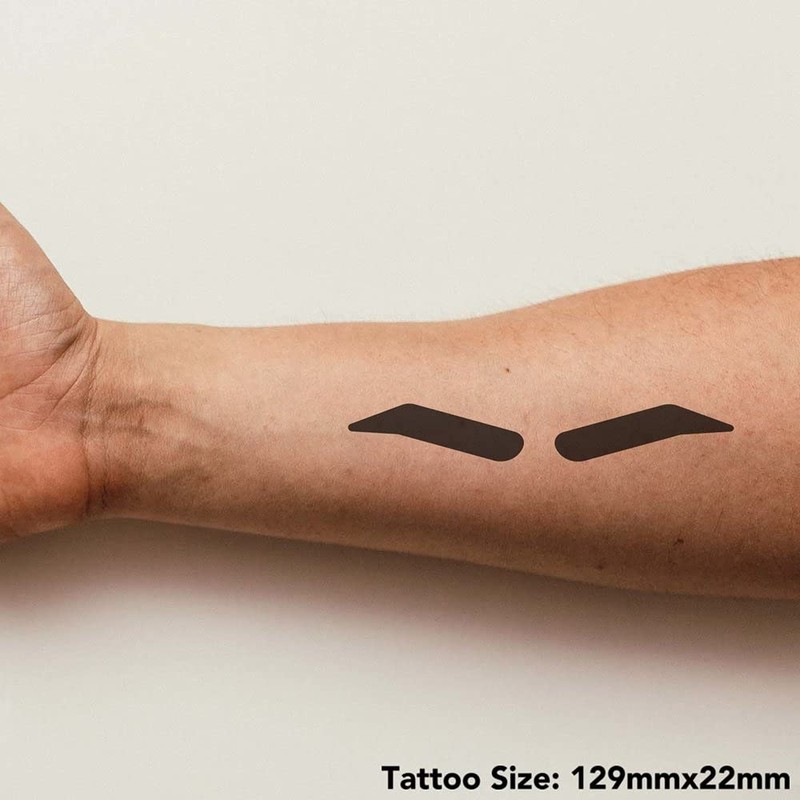 'Angry Eyebrows' Temporary Tattoo - Water Resistant, Skin-Safe, Non-Toxic Transfer