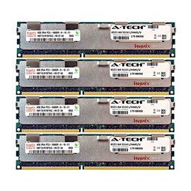 A-Tech Hynix 16GB Kit 4X 4GB PC3-10600 1.5V for Dell Precision Workstation T5600 20D6F T7500 SNPJDF1MC/16G T7600 A6996807 T5500 A2626071 A2626092 A3721494 A3721500 A3721505 Memory RAM