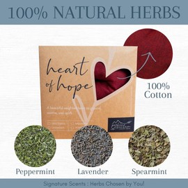 Parker Mountain Comfort Wraps | Heart of Hope Stress Pillow | Spot Treatment Therapeutic Pillow for Self Care | All-Natural Remedies (Red, Lavender and Spearmint)