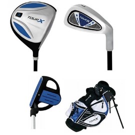 Merchants of Golf Tour X 3-Piece Junior Golf Complete Set with Stand Bag, Right Hand, Graphite, Regular