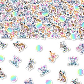 200Pcs Safari Confetti Jungle Animal Confetti Rainbow Animal Table Scatters Zoo Animal Table Decorations for Baby Shower Birthday Party Supplies