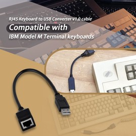 XTPTFABS RJ45 Keyboard to USB Converter v1.0 Cable Compatible with IBM Model M Terminal Keyboards
