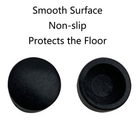 32 Pieces Door Stop Bumper Tips - Black Rubber Door Stopper Caps, Universal Bumpers Replacement End Covers for Wall and Floor Protection