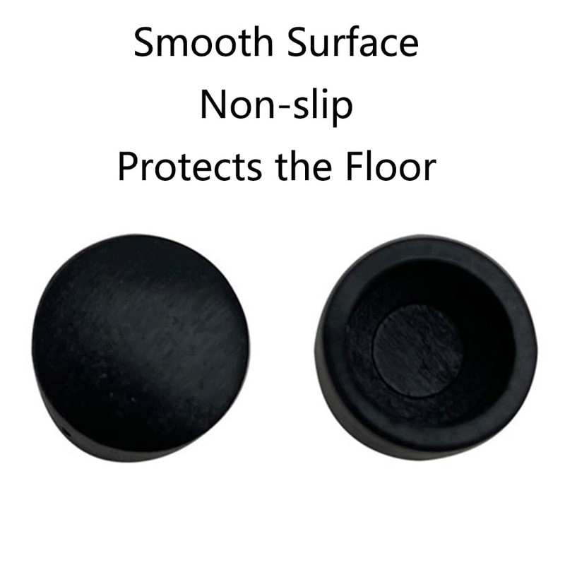 32 Pieces Door Stop Bumper Tips - Black Rubber Door