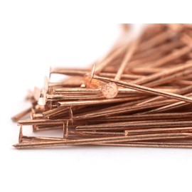 The Bead Chest Copper 21 Gauge 1 Inch Head Pins (Approx 100 pieces)