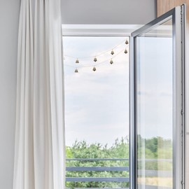 Vintage Bell Hanging String Christmas Jingle Bells Wall Hanging Bells Metal Decorative Bell String for Christmas Decor