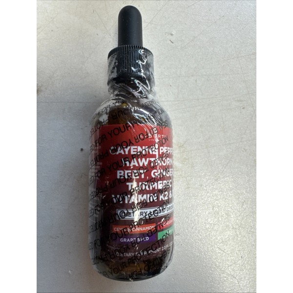 Liberty Cayenne Pepper Supplement Liquid Drops Hawthorn Berry Vitamin D3