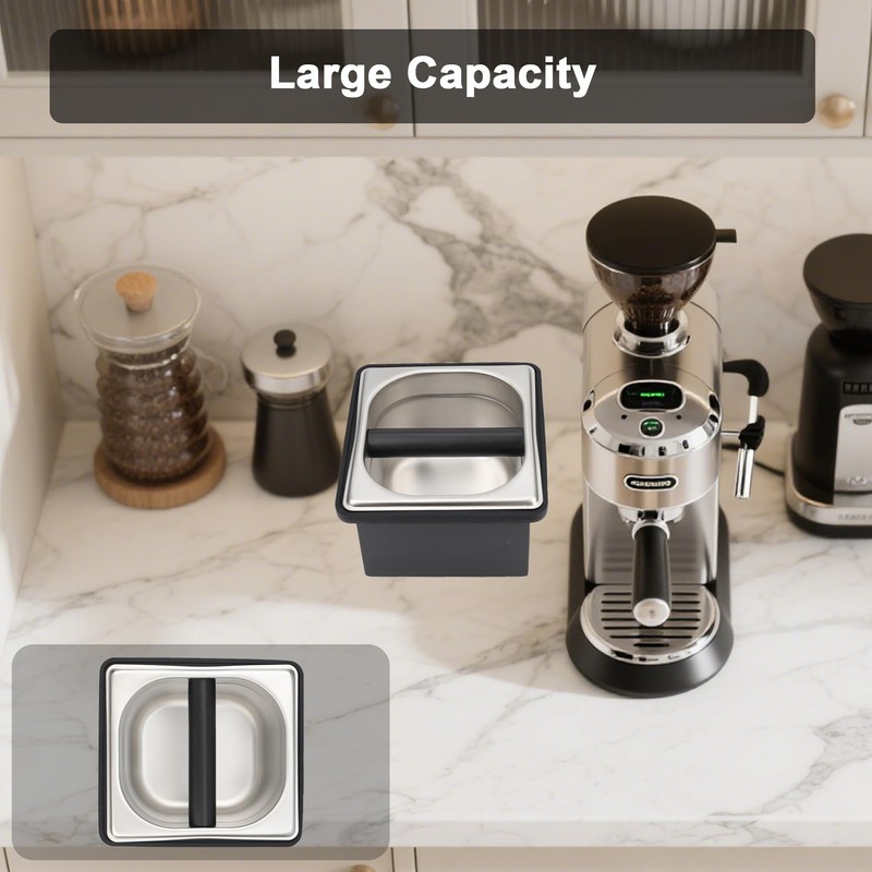 YURICK Espresso Knock Box, Coffee Knock Box for Espresso Grounds