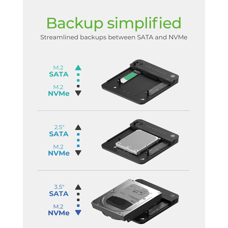 ICY BOX M.2 NVMe & SATA SSD/HDD Docking Station, USB-C
