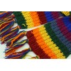 LOUDelephant Chunky Wool knit striped scarf - Rainbow (One Size)