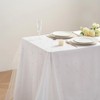 2 Pack Pearl Beige Tulle Table Runner with White Tablecloth