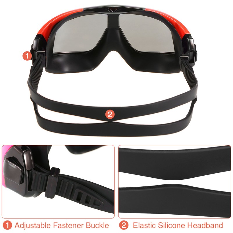 Professional Swim Goggles Women Men Adjustable Anti-Fog Wide View Swimming