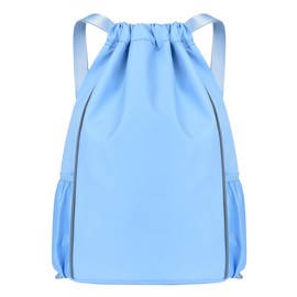 FAVORTALK Gym Bag Fashion Sports Backpacks Backpack Large Drawstring Waterproof Backpack with Shoe Compartment Sports Backpack Women's Outer Pocket for Quick Access, B03212