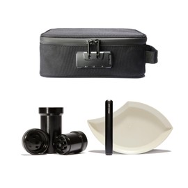 URBAN LEAF Travel & Storage Case for Accessories | Odor Proof and Lockable Bag with Combination Lock and Activated Carbon Lining, black, Traveller