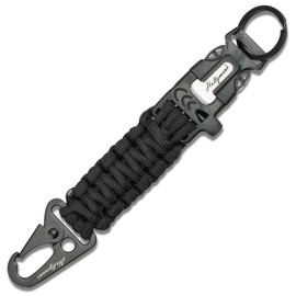 Ultimate 5-in-1 Paracord Keychain with Carabiner for Camping, Fishing, Hunting & Outdoor Emergencies | Multipurpose Survival Tool with Paracord, Emergency Whistle, Flint Rod, Key Ring…
