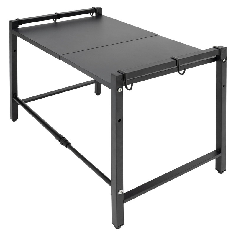 2 Tiers Adjustable Microwave Stand,Extendable Microwave Oven Rack with 6