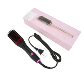 Hair Straightener Brush Negative Ion Curling Straightening Dual Purpose Electric Hair Straightening Comb Splint 100‑240VUS Plug