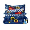 SIRDO Kids Cop Car Comforter Set for Little Boys, Fire