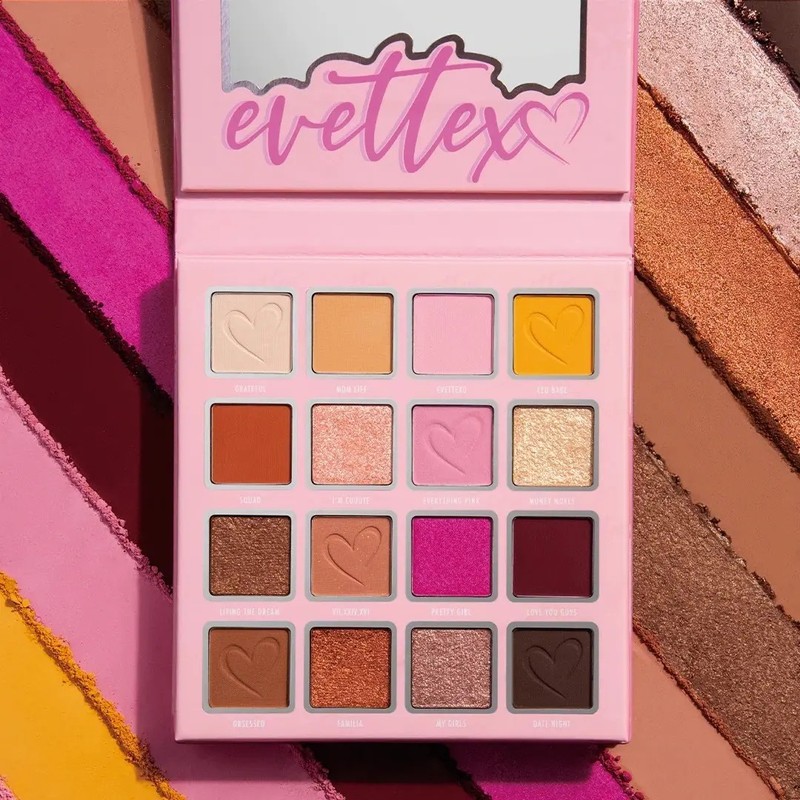 Beauty Creations X Evettexo Paleta De Sombras 16 Tonos Sombra