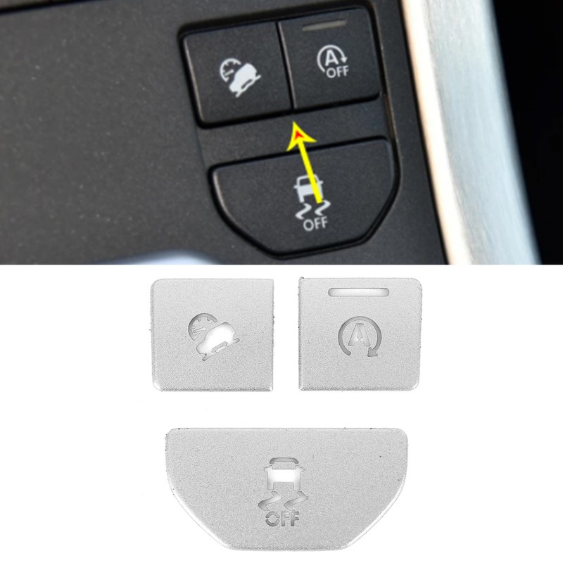 3pcs Central Control Button Sticker Aluminum Alloy Fit for Land