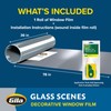 Gila Glass Scenes Crackled Glass Decorative Static Cling Window Film,