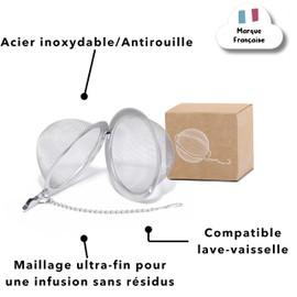 Panda tea - Stainless steel tea infuser - Original and practical tea infuser for loose teas - Tea ball with chain