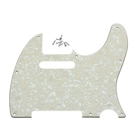 KAISH 8 Hole Tele Style Pickguard TL Guitar Pick Guard Scratch Plate for Tele/Telecaster Aged Pearl
