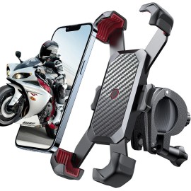 MM Electronicles Motorcycle Phone Mount Auto Lock 100mph Military Anti-Shake Bike Phone Holder US