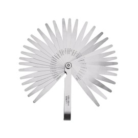 2 pieces 32 universal feeler gauge 0.03-1.00 mm (0.0012-0.040 inches), valve gauge, feeler gauge, valve backlash, stainless steel, metric/imperial tool for measuring gap width/thickness/metric sizes