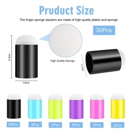 30 Pieces Finger Sponges, Finger Painting Sponges, Fingertip Sponges, Watercolour Paints, Paint Application Tools, Art Painting Sponges