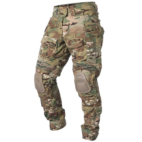IDOGEAR Men's G3 Combat Pants with Knee Pads Multi Camouflage Trousers Airsoft Hunting Paintball Tactical Outdoor Pants (Multi-camo,32W x 32L)