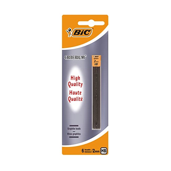 Bic Criterium Mechanical Pencil 2 mm in Blister Packaging,Black