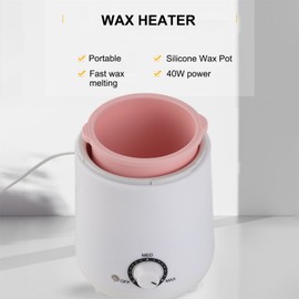 Mini Wax Heater 200ml Portable Hair Removal Hot Wax Machine with Silicone Inner Pot for Home Travel