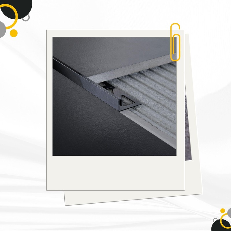 Slim-Line Stainless Steel L-Profile Tile Rail V2A L 250 cm