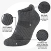 Monxiery Mens 100% Cotton Ankle Socks, Athletic Cushioned Performance Running