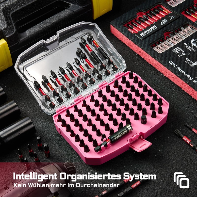 Geinxurn 83-Piece Impact Resistant Screwdriver Phillips Pozidriv Bits Set, PH2