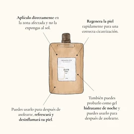 Remedios del Bosque Gel Hidratante de Alore Vera,Cicatrizante & Regenerador, 60 ML.