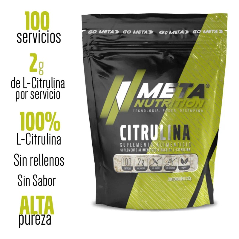 Citrulina Meta Nutrition 200 Grs 100 Serv Sabor