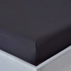 HOMESCAPES Percale Fitted Sheet Black 160 x 200 cm, Flat