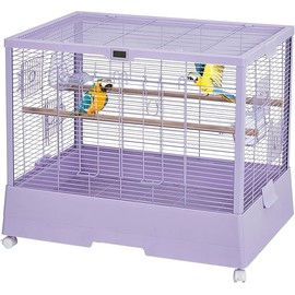 23 Inch Bird Cage, Tall Iron Bird Cage with Rolling Stand, Suitable for Conures, Lovebirds, Cockatiels, Finches, Large Parrots, Parakeets and Other Birds (Purple)