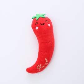 WsjiaboFux Red Cat Catnip Toys Cat Mint Toys Dog Kitten Chew Toy Funny Indoor Farm Theme Vegetable Shaped Cute Teeth Bite Toys Pet Supplies(Chili)，Toys，Catnip Toys