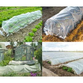 LINSOCLE 2 m x 3 m Polyethylene Film Transparent Greenhouse Film, Thick Tear-Resistant Plastic Film Made of Polyethylene, Greenhouse Film for Covering Vegetable Beds