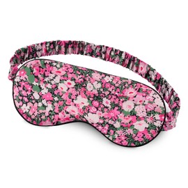 OLESILK 100% Natural Mulberry Silk Sleep Eye Mask Block Out Light, Fashion Printed Eye Mask Blindfold for Women Men Full Night Sleeping, Chic Eye Cover Eyeshade, Pattern 3